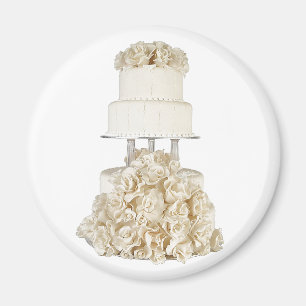 Rose Base Wedding Cake Magnet