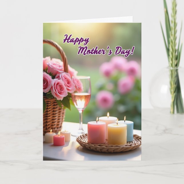 Rose Basket Mothers Day Card (Front)