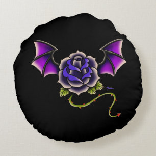 Rose Bat Round Cushion