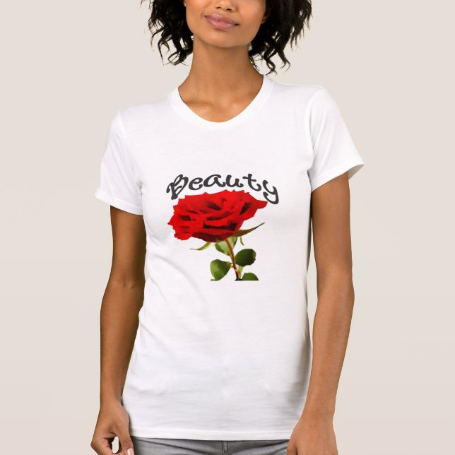 Rose Beauty Ladies T-Shirt (Front)