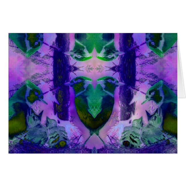 Rose Birds – Violet & Pink Cycle (Front Horizontal)