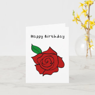 Rose Birthday Card