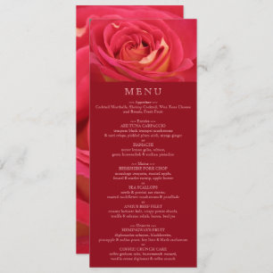 Rose Birthday Celebration Menu Invitation