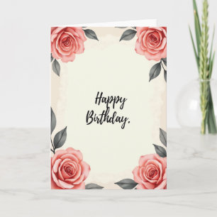 Rose Birthday Joy Card