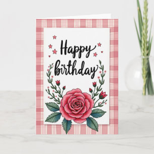 Rose Birthday Wish Card