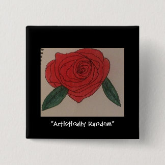 Rose black square button