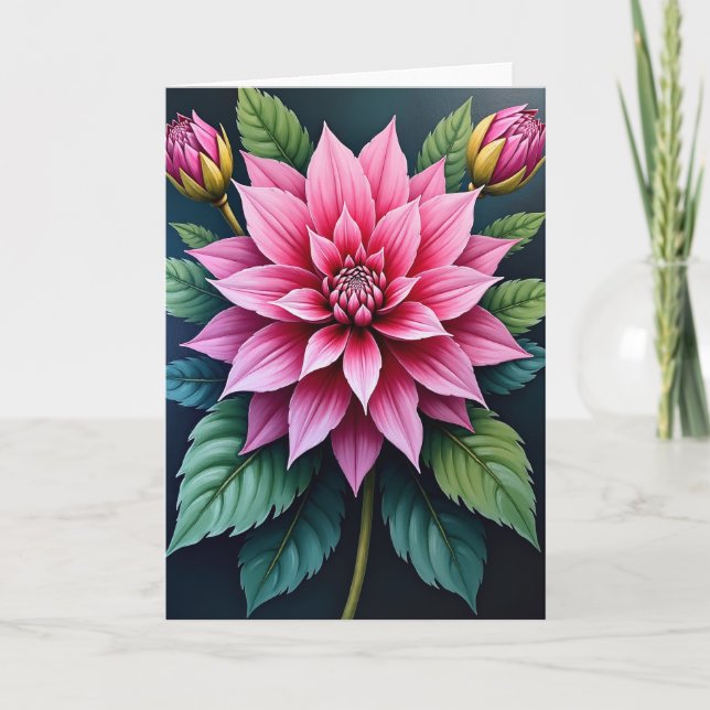 Rose Bloom Birthday Card (Front)