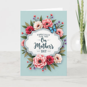 Rose Bloom Mothers Day Frame Card