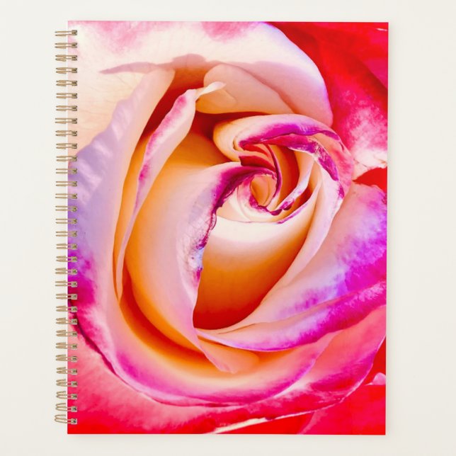 Rose Bloom Spiral Planner (Front)