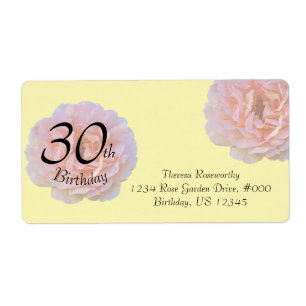 Rose Blossom / Pink & Yellow / 30th Birthday