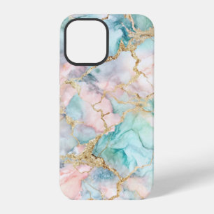 Rose Blue Gold Marble iPhone 12 Pro Case