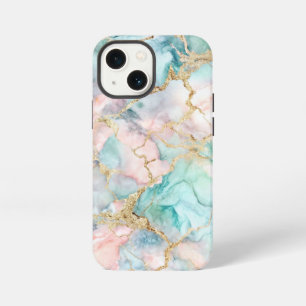 Rose Blue Gold Marble iPhone 13 Mini Case