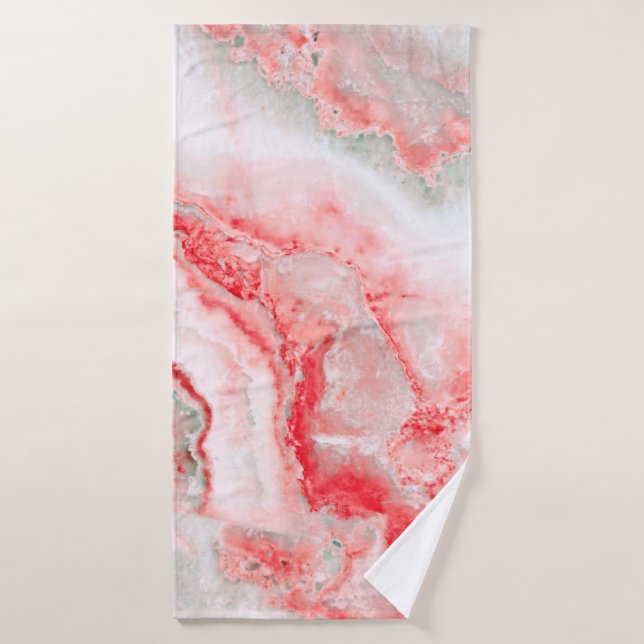 Rose Blush Luxury Gemstone Agate Marble Bath Towel Set (Bath Towel)