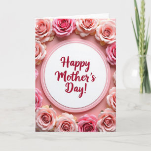Rose Blush Mothers Day Art Card