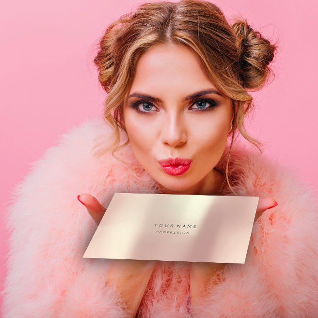 Rose Blush Pearly Abstract Minimal Silk Metallic Business Card (Rose Blush Pearly Abstract Minimal Silk Metallic Business Card)