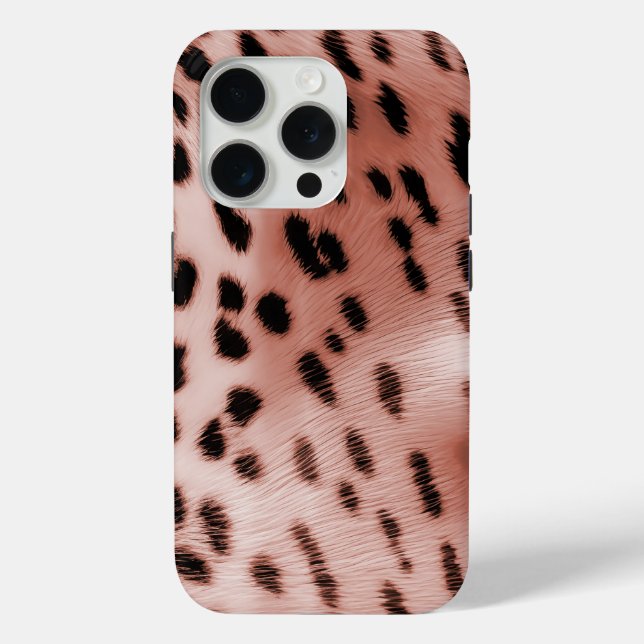 Rose Blush Pink Leopard Case-Mate iPhone Case (Back)