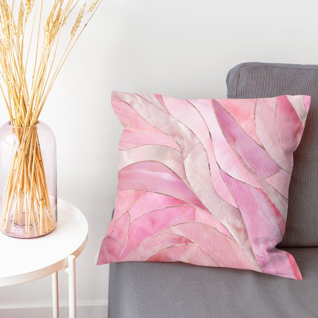 Rose Blush Pink - Mosaic Waves Cushion (Creator Uploaded)