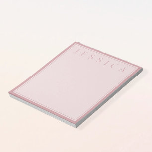 Rose Blush Your Name Notepad