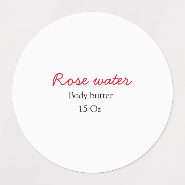 Rose body butter add your text name custom weight  (Design 1)