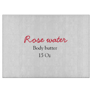 Rose body butter add your text name custom weight cutting board