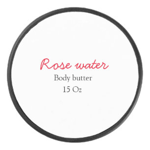 Rose body butter add your text name custom weight hockey puck