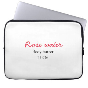 Rose body butter add your text name custom weight laptop sleeve