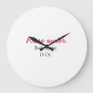 Rose body butter add your text name custom weight  large clock