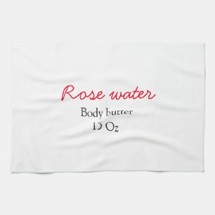 Rose body butter add your text name custom weight  tea towel