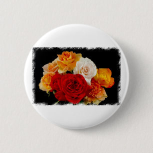 Rose Bouquet 6 Cm Round Badge