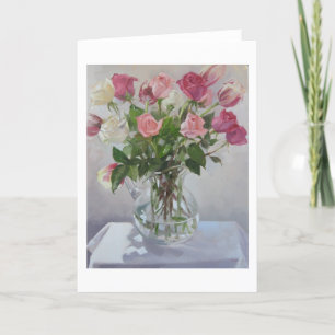 "Rose Bouquet" Blank Greeting Card