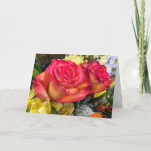 Rose bouquet card
