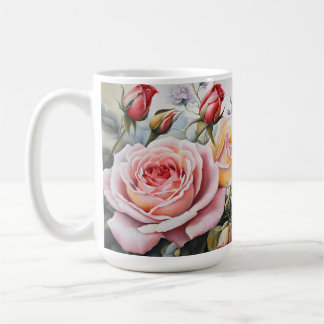 Rose Bouquet - Classic Pastel Flower Coffee Mug