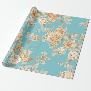 Rose bouquet design Seamless pattern with White ba Wrapping Paper