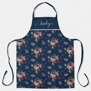 Rose Bouquet Floral Pattern Apron