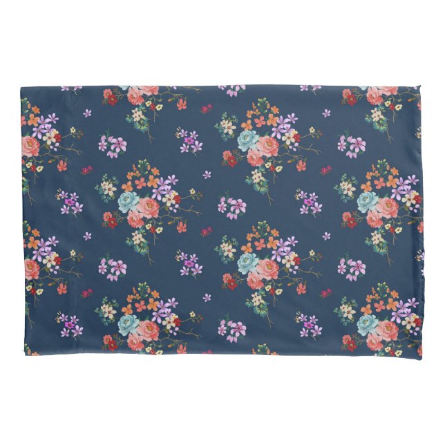 Rose Bouquet Floral Pattern Pillowcase (Front-Left)