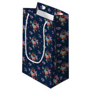 Rose Bouquet Floral Pattern Small Gift Bag