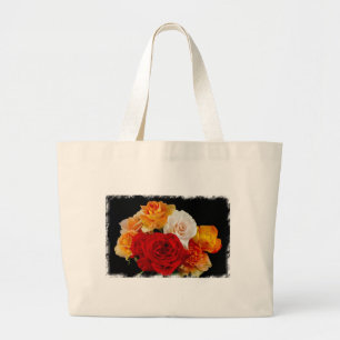 Rose Bouquet Large Tote Bag