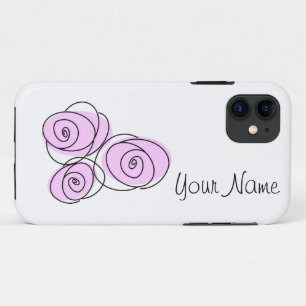 Rose Bouquet Lilac 'Name' horizontal iPhone 11 Case