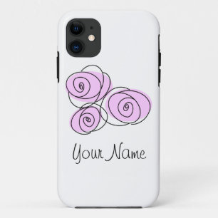 Rose Bouquet Lilac 'Name' iPhone case
