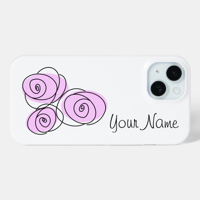 Rose Bouquet Lilac Name iPhone horizontal Case-Mate iPhone Case (Back (Horizontal))