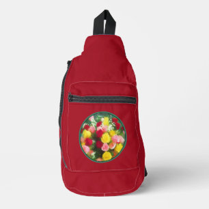Rose Bouquet of Roses Painting Original Flower Art Sling Bag