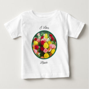 Rose Bouquet Painting - Cute Original Flower Art Baby T-Shirt