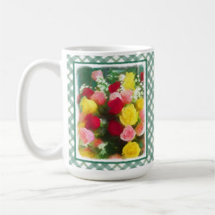 Rose Bouquet Painting - Cute Original Flower Art Coffee Mug