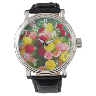 Rose Bouquet Painting - Cute Original Flower Art Watch