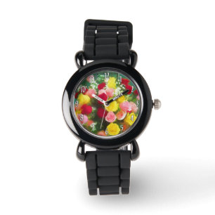 Rose Bouquet Painting - Cute Original Flower Art Watch