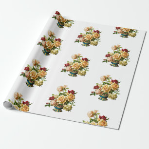Rose Bouquet Pattern Vintage Elegant Wrapping Paper