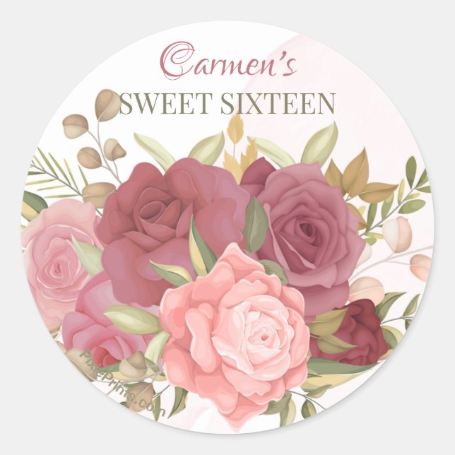Rose Bouquet Stickers  (Front)