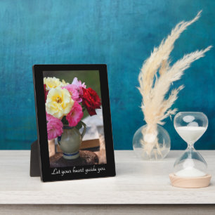 Rose Bouquet Tabletop Plaque with Easel