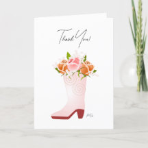 Rose bouquet Thank You card