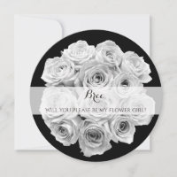 Rose Bouquet Will You Be My Flower Girl Poem